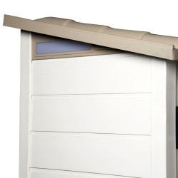 Armoire De Jardin En Bois Avec étagères - 140x50x162 Cm, Toit à Pignon, Résistante Aux Intempéries